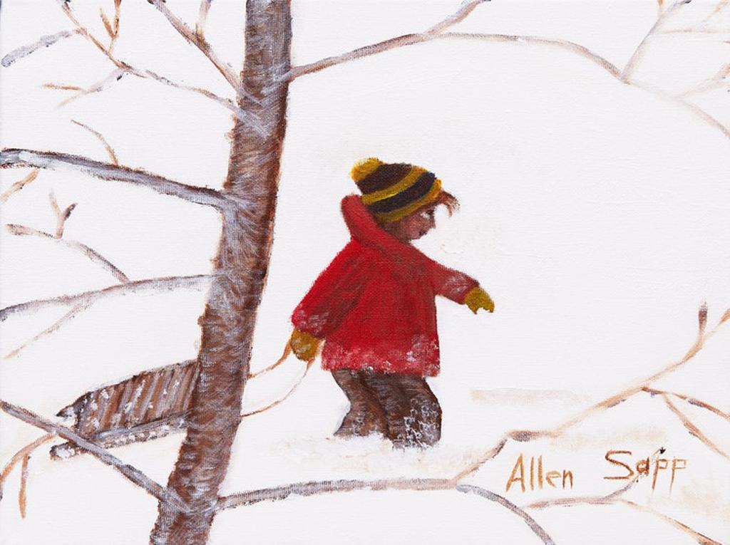 Allen Fredrick Sapp (1929-2015) - Boy with Sled