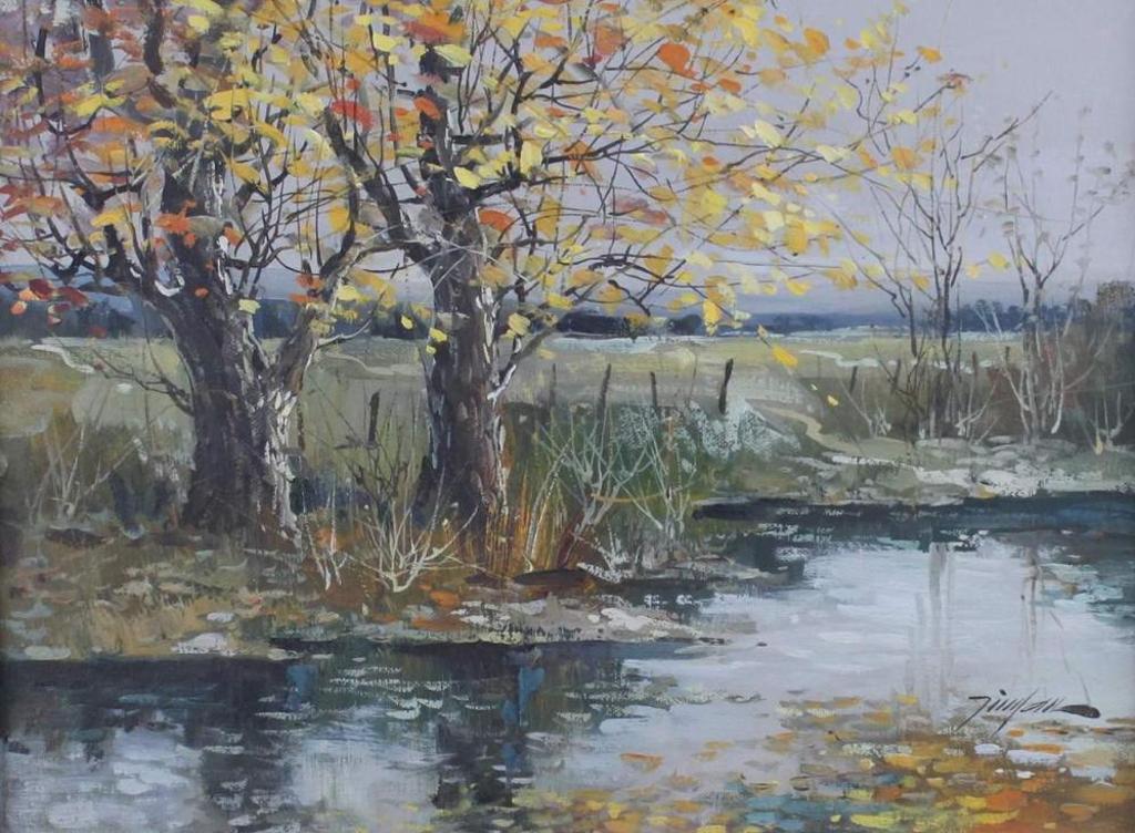 Tin Yan Chan (1942) - Fall River Landscape