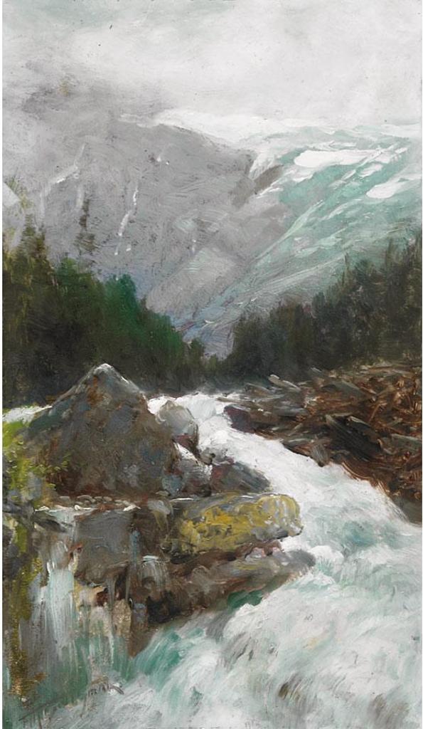 Frederic Martlett Bell-Smith (1846-1923) - Cascade Near The Glacier, B.C.