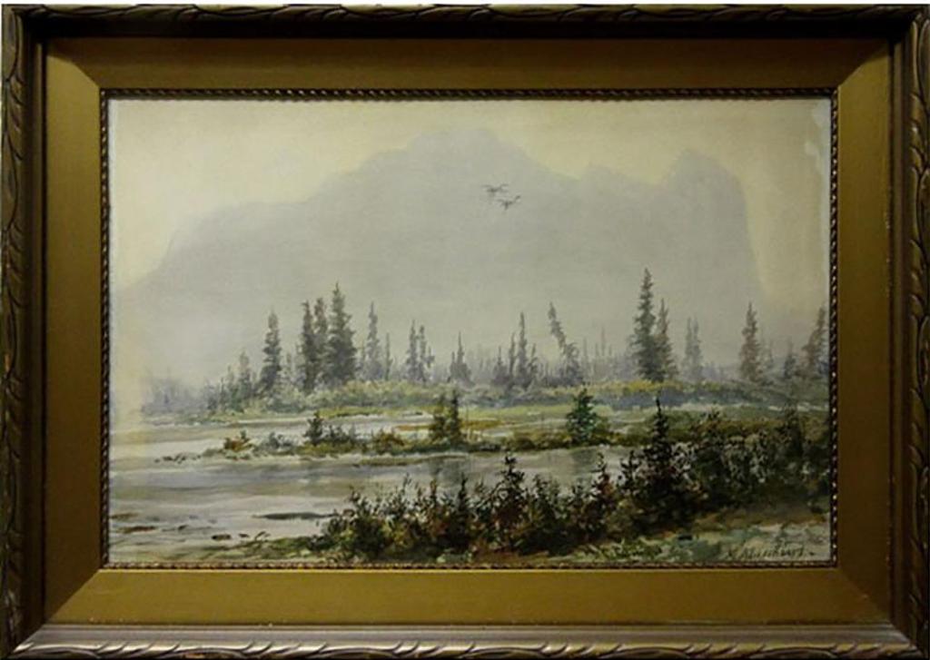 Marmaduke Matthews (1837-1913) - The Bow River At Canmore Alberta