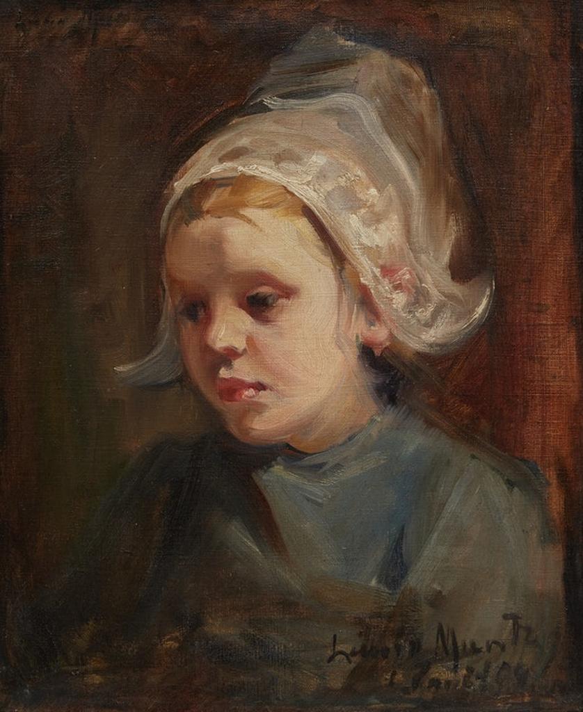 Laura Adeline Lyall Muntz (1860-1930) - Girl in a Dutch Bonnet