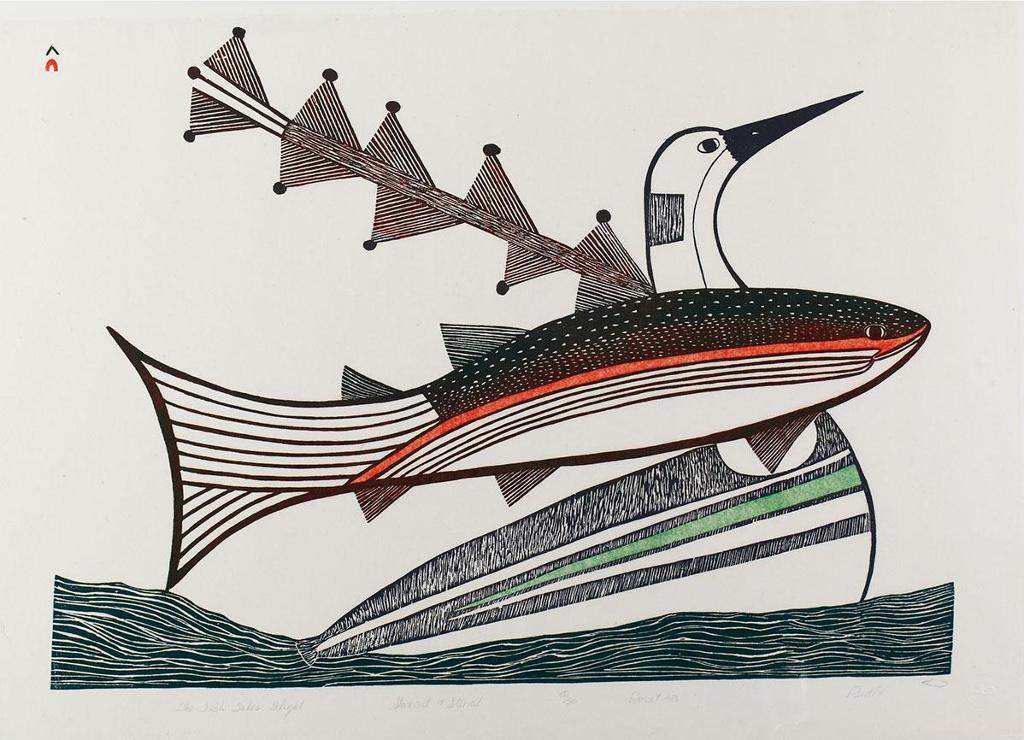 Pudlo Pudlat (1916-1992) - The Fish Takes Flight