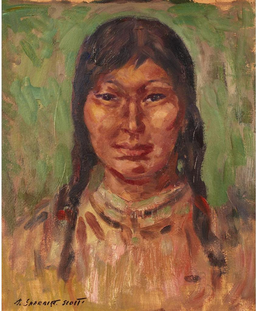 Adam Sherriff Scott (1887-1980) - Portrait Of A Native Woman
