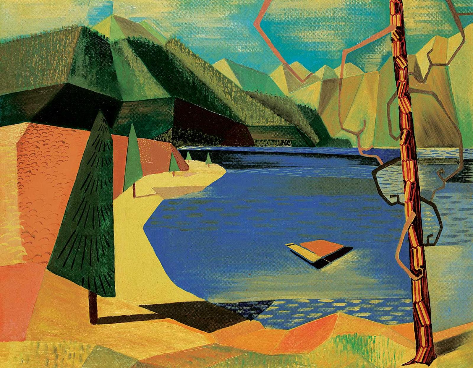 J.A. Whitmore - Untitled - Cubist B.C. Landscape