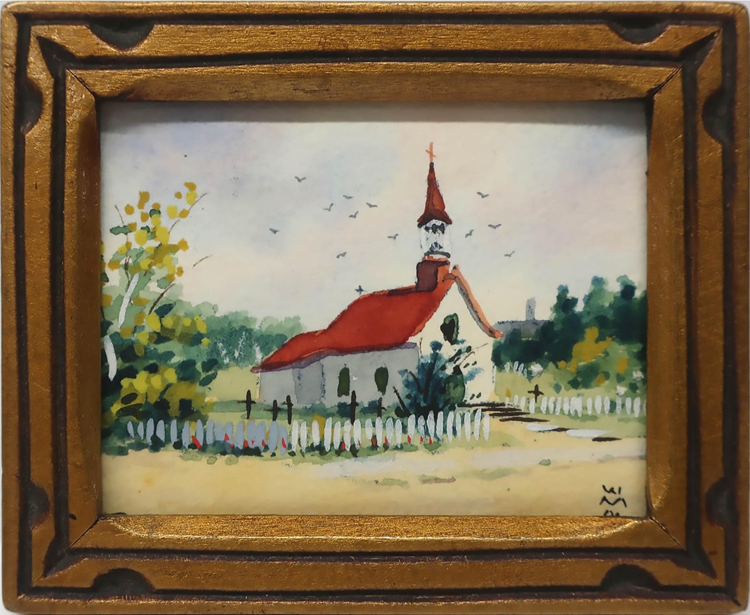 Willard Morse Mitchell (1879-1955) - The Little Wooden Church In The Village Of Tadoussac, P.Q.