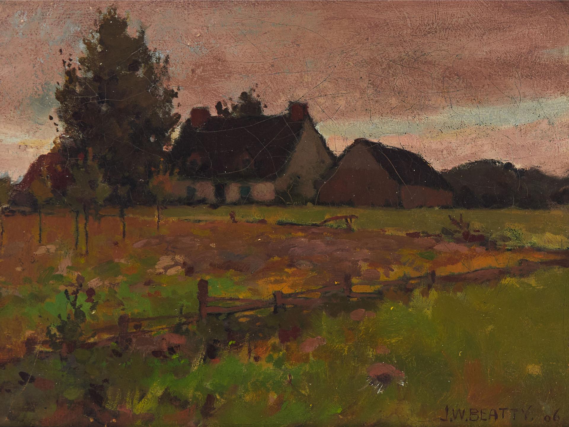 John William (J.W.) Beatty (1869-1941) - Farmhouse, 1906
