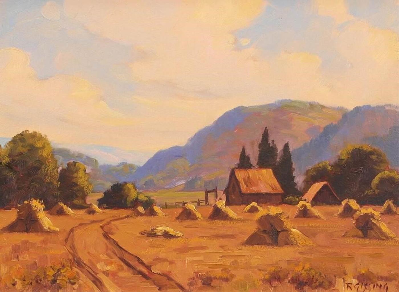 Roland Gissing (1895-1967) - Homestead In The Foothills