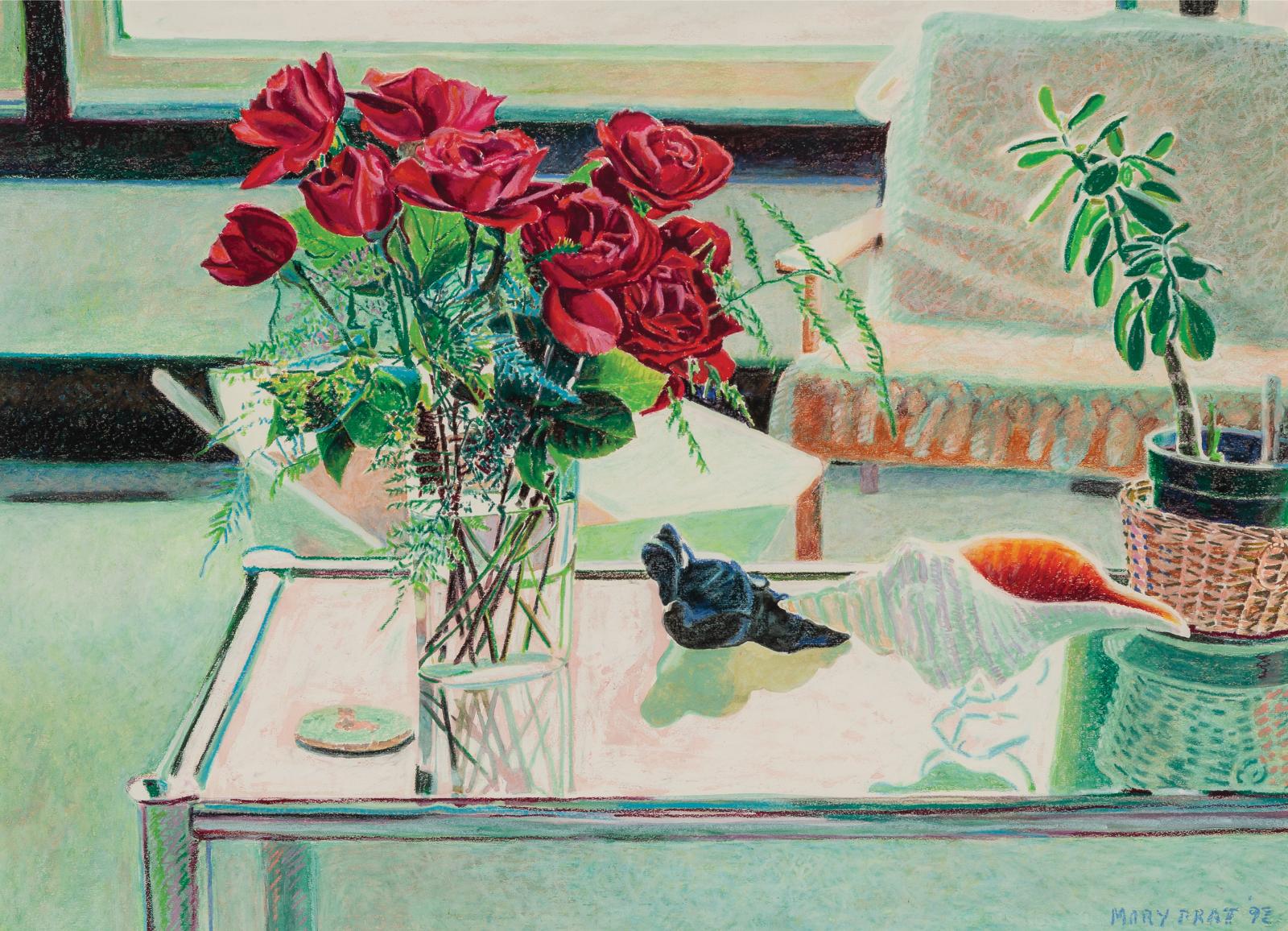 Mary Frances West Pratt (1935-2018) - Still Life With Roses, 1992