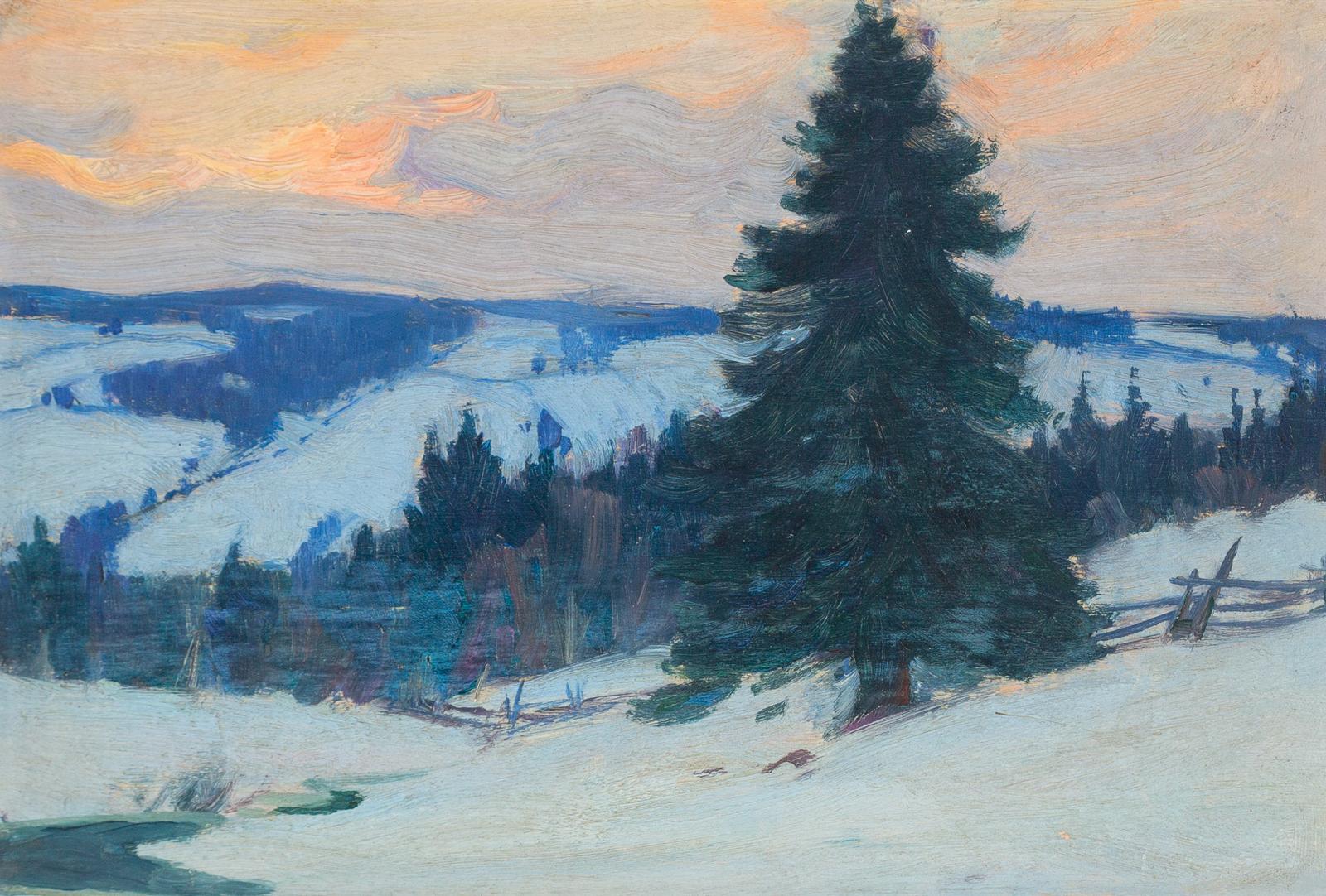 Clarence Alphonse Gagnon (1881-1942) - After Sunset, Baie St. Paul