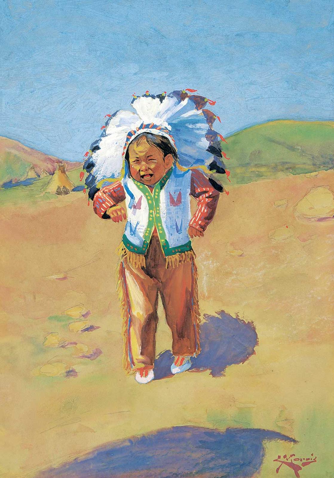 Edmund Montague Morris (1871-1913) - Ceremonial Dance, Native Boy