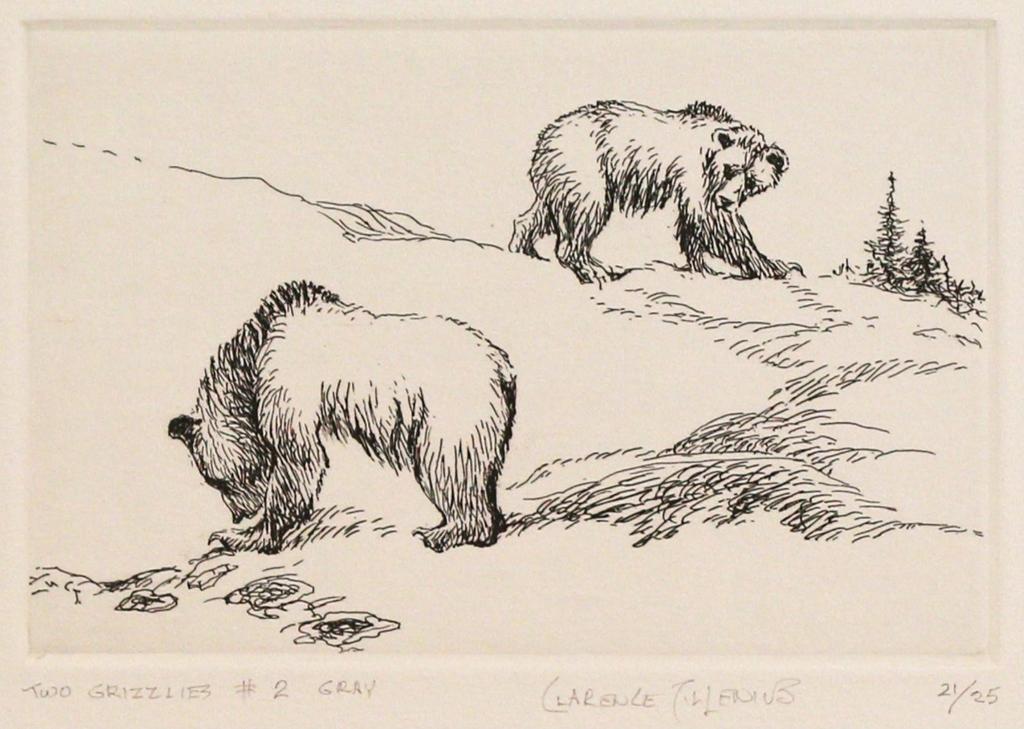 Clarence Ingwall Tillenius (1913-2012) - Two Grizzlies #1