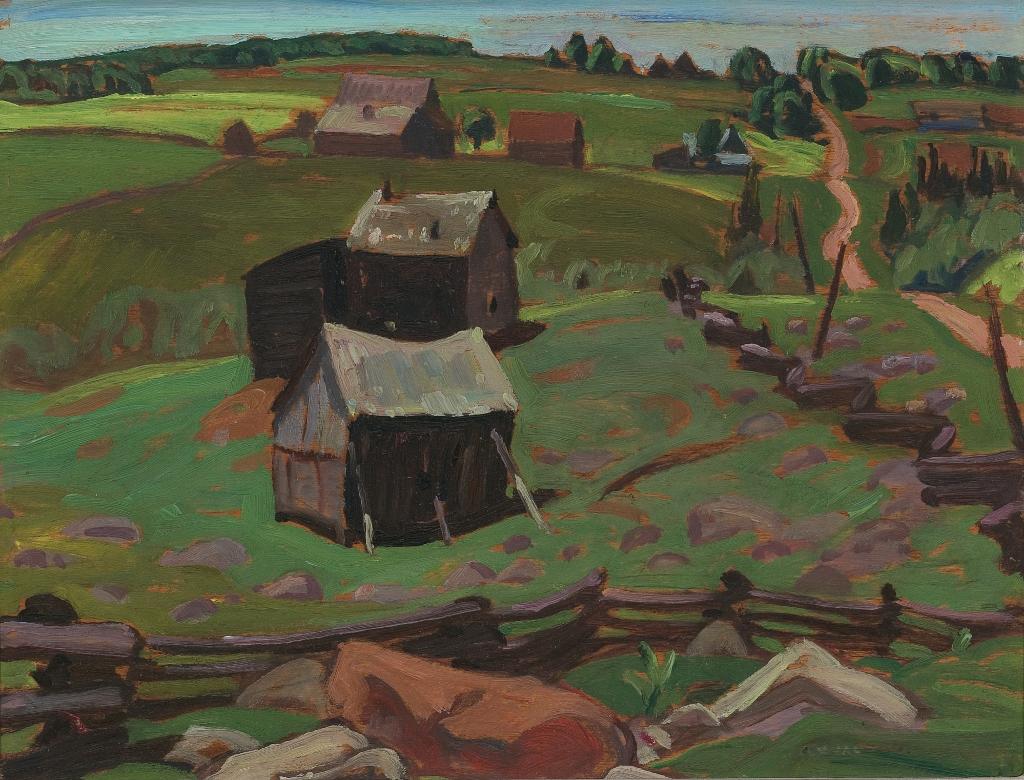 Alexander Young (A. Y.) Jackson (1882-1974) - Three Barns