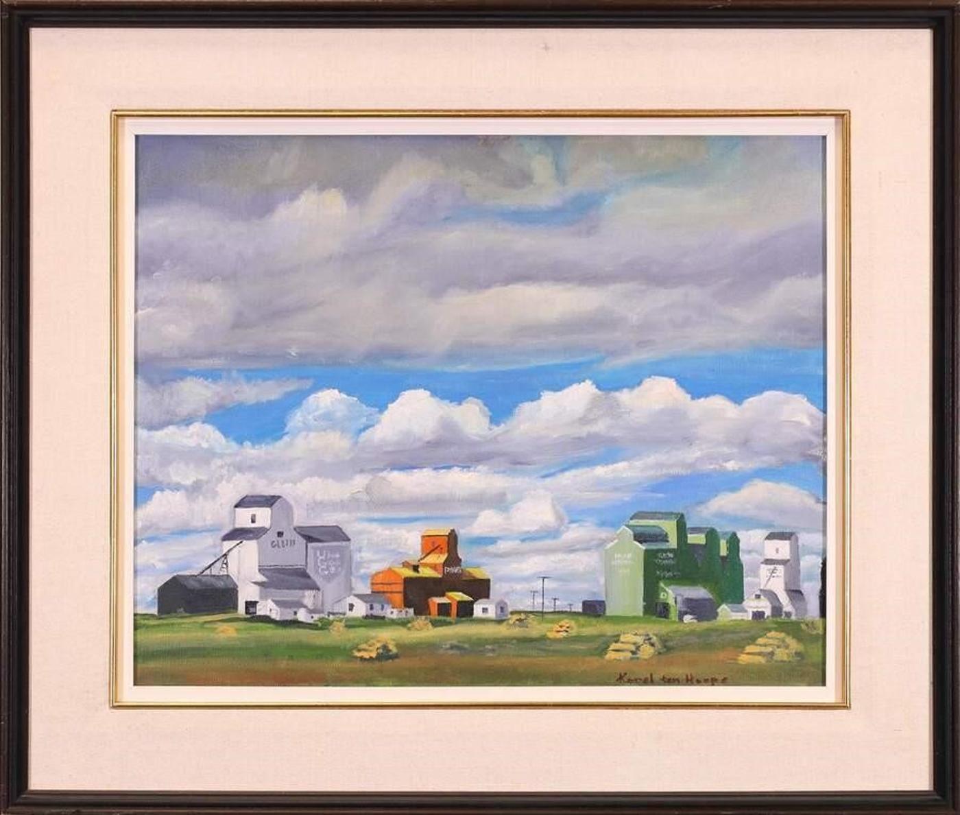 Karel Ten Hoope (1917-2012) - Untitled, Grain Elevators