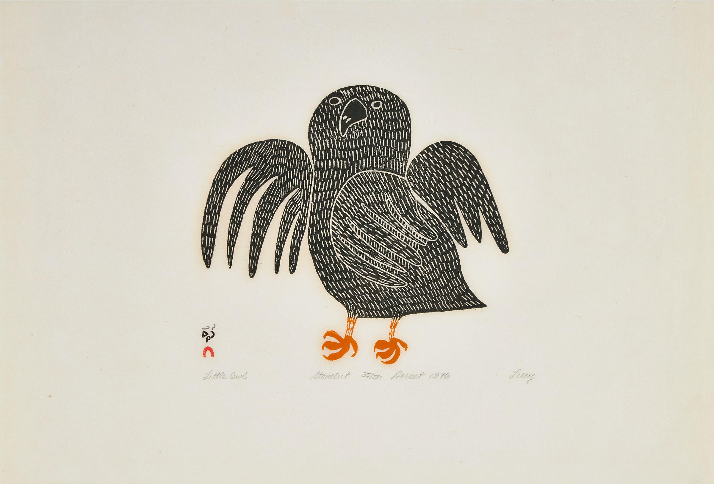 Lucy Qinnuayuak (1915-1982) - Little Owl, 1976