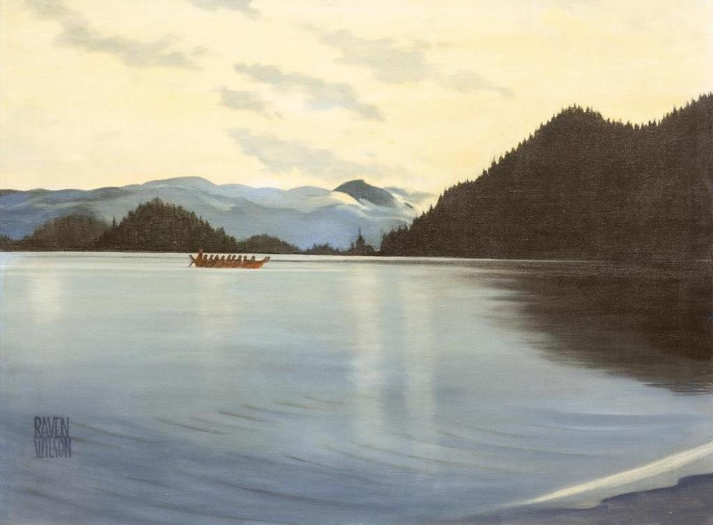 Raven Wilson (1931-2018) - Figures in a Canoe
