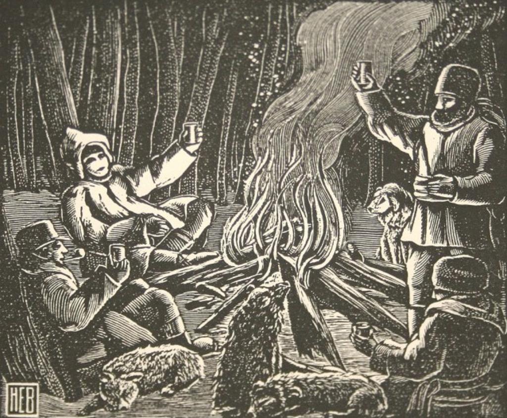 Henry Eric Bergman (1893-1958) - Campfire