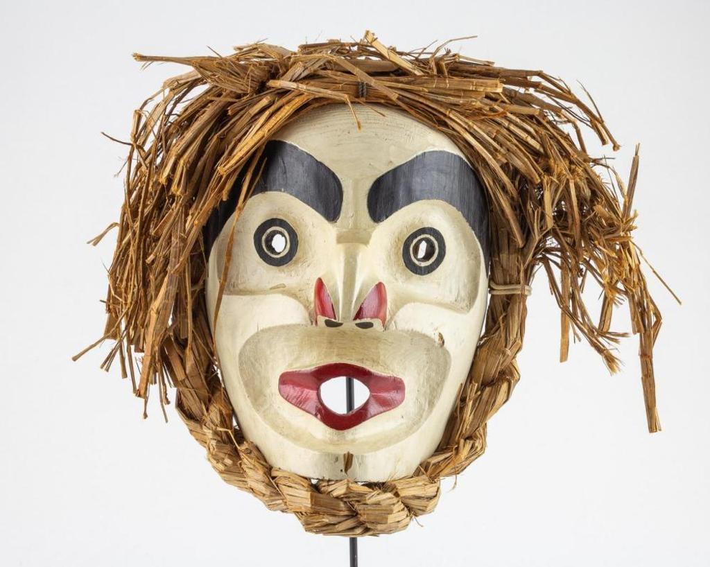 Beau Dick (1955-2017) - a carved and polychromed cedar Atlakim mask