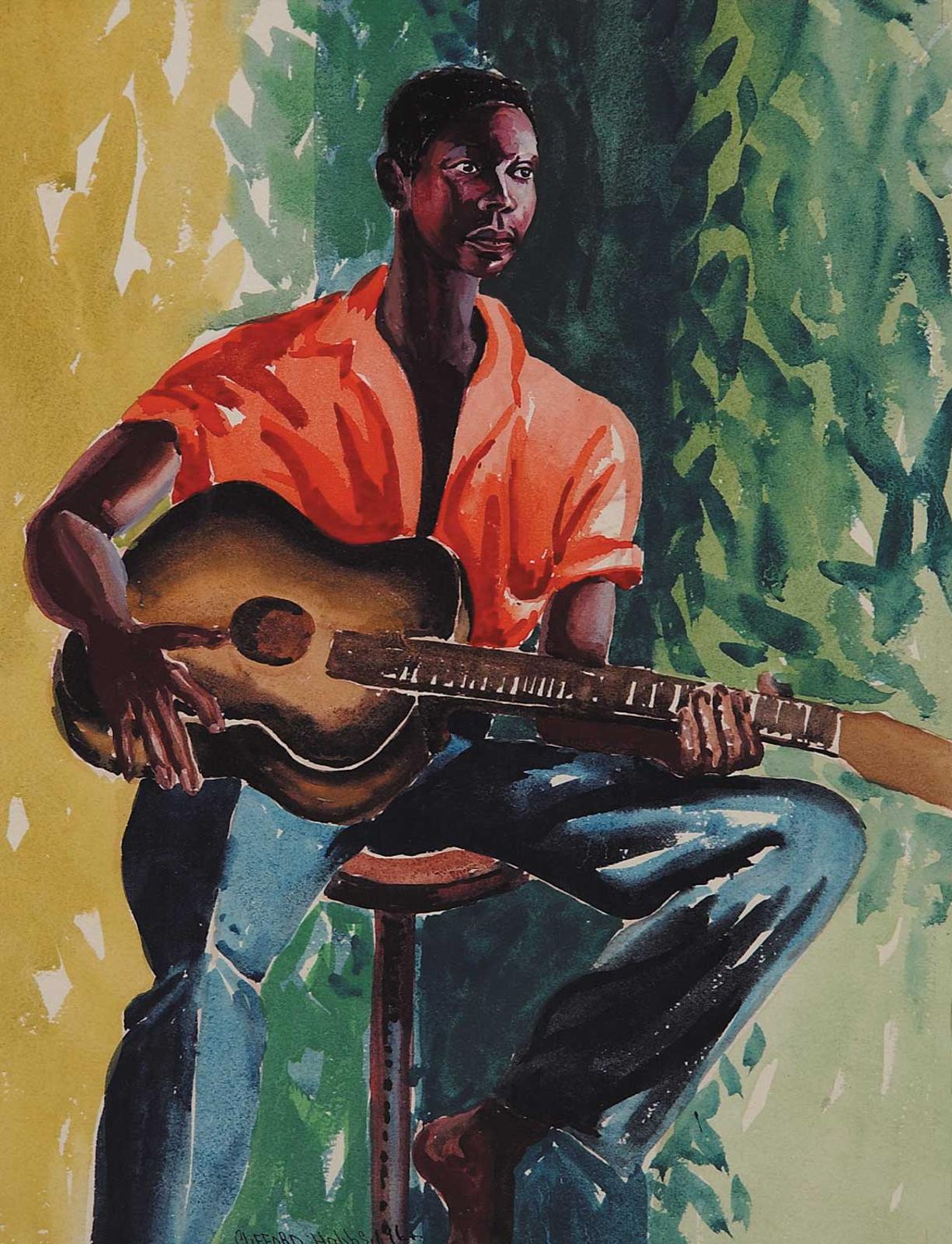 Clifford Hobbs - Untitled - Man Playing Guitar