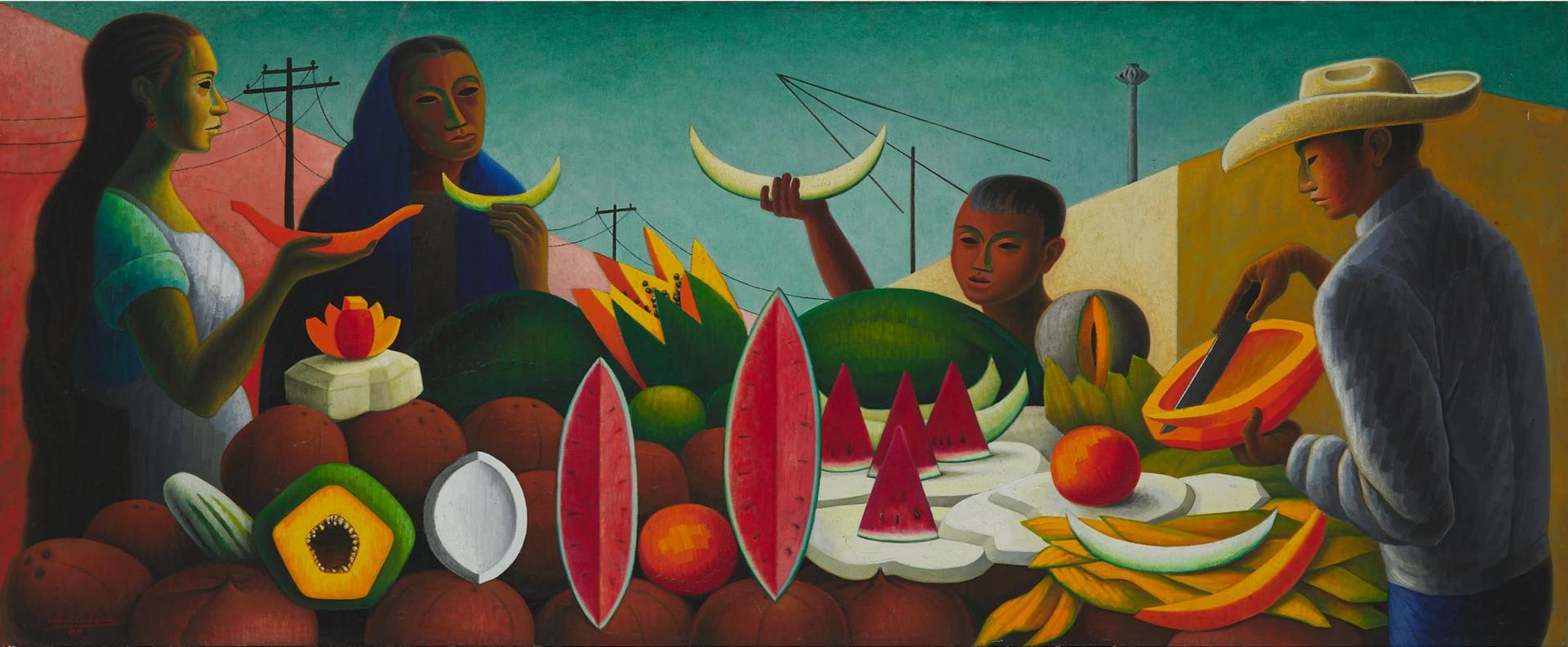 Arturo Estrada (1925) - Mujeres Comiendo Melon, 1960