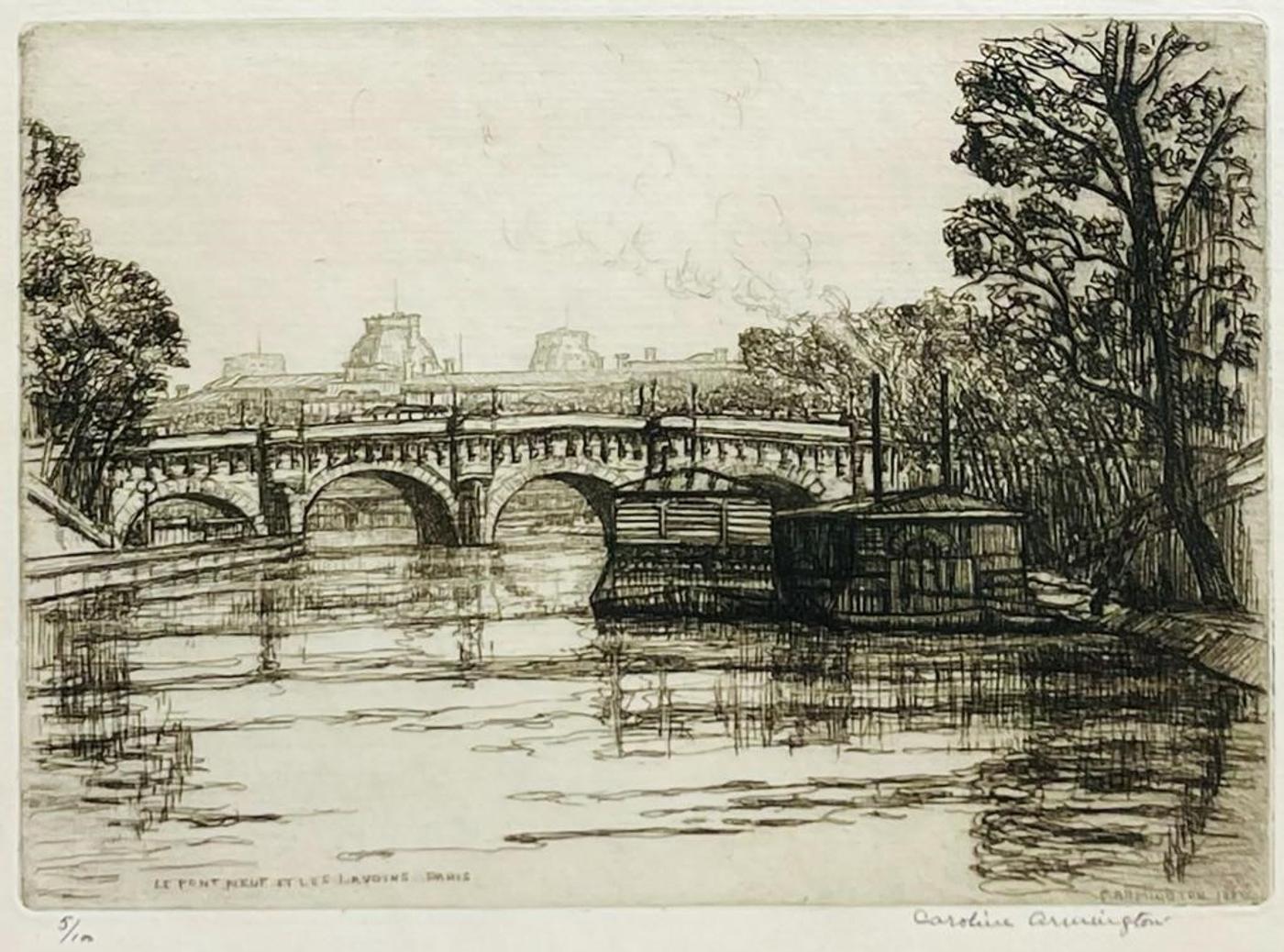 Carole Armington (1875-1939) - LePont Neuf et Les Lavoirs Paris 5/100