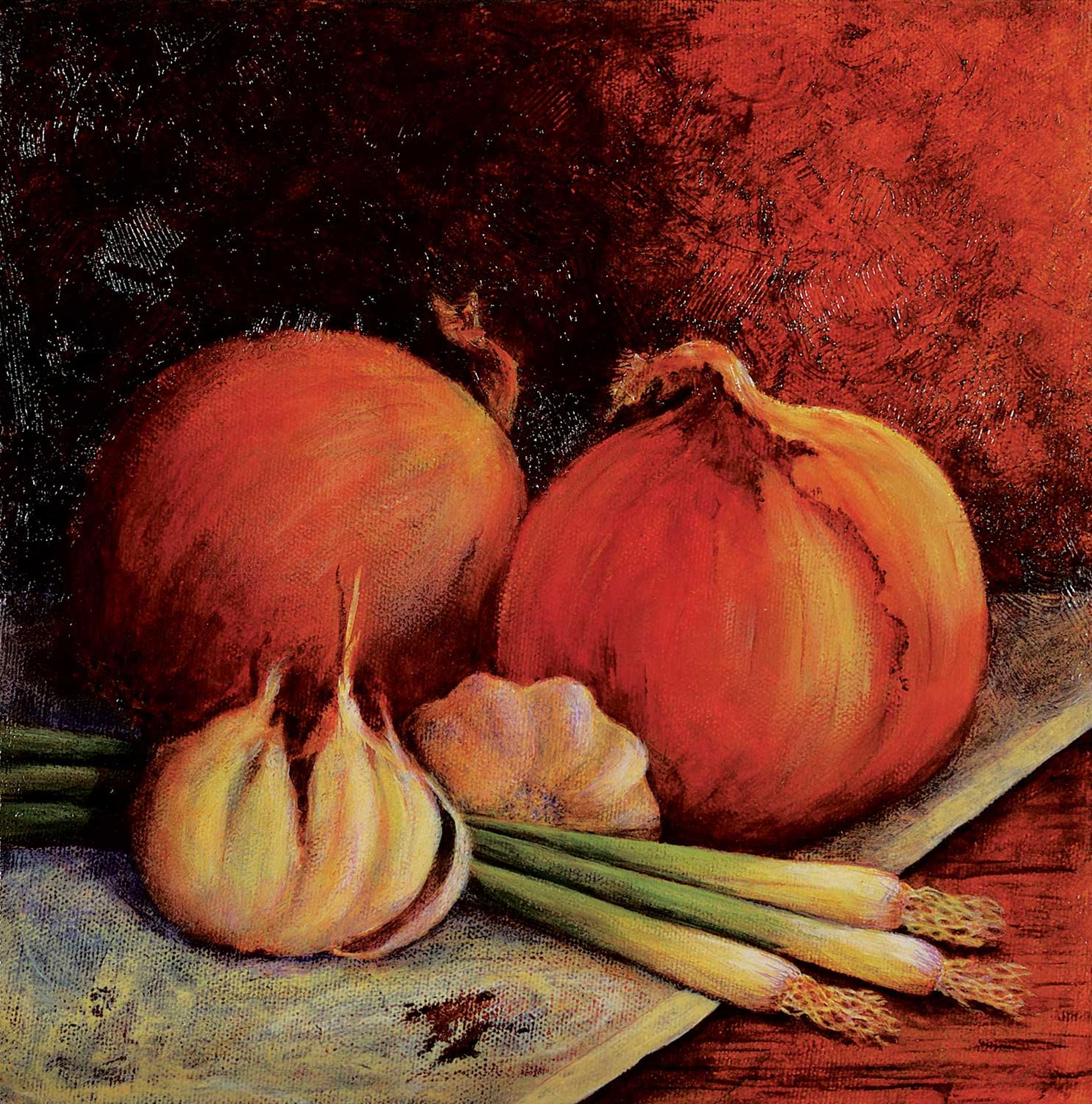 Onions and Garlic by artist Bonnie Curran
