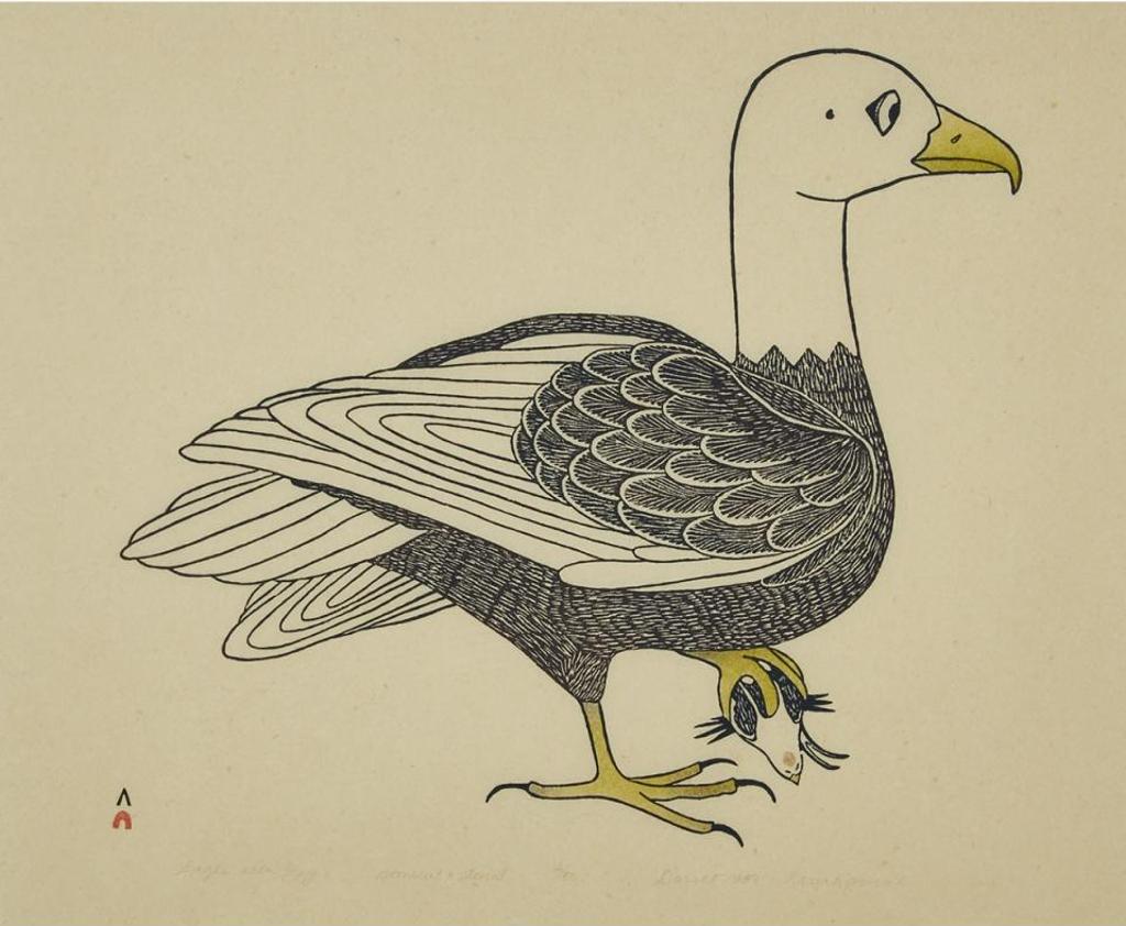 Kananginak Pootoogook (1935-2010) - Eagle With Prey