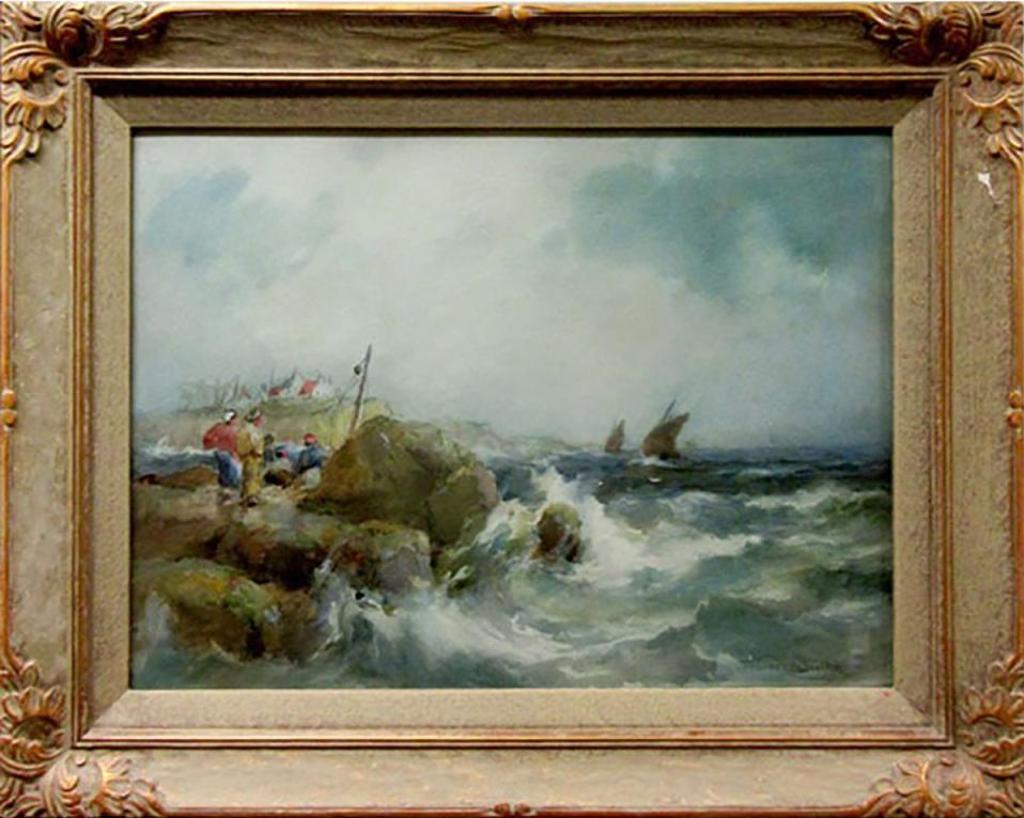 William St. Thomas Smith (1862-1947) - Untitled (Stranded Fishermen In A Sea Storm)