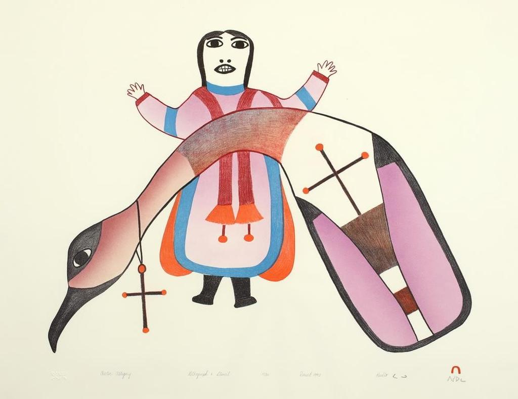 Pudlo Pudlat (1916-1992) - Arctic Allegory; 1992