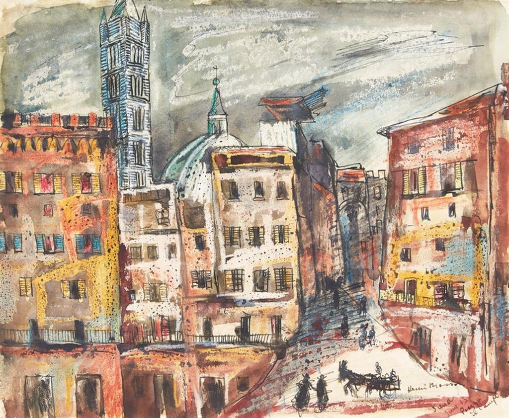 Henri Leopold Masson (1907-1996) - Piazza del Campo, Sienna