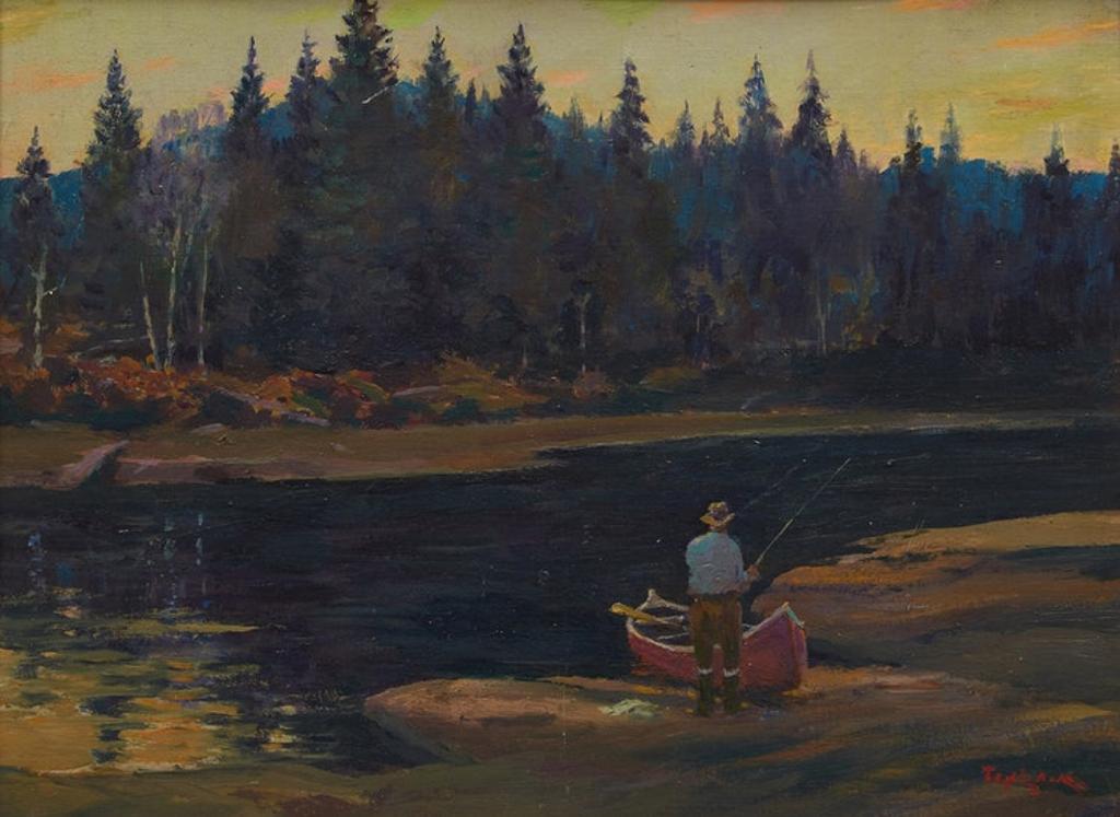 William Thurston Topham (1888-1966) - Fisherman at Dusk