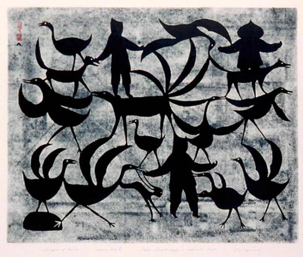 Kenojuak Ashevak (1927-2013) - Complex Of Birds