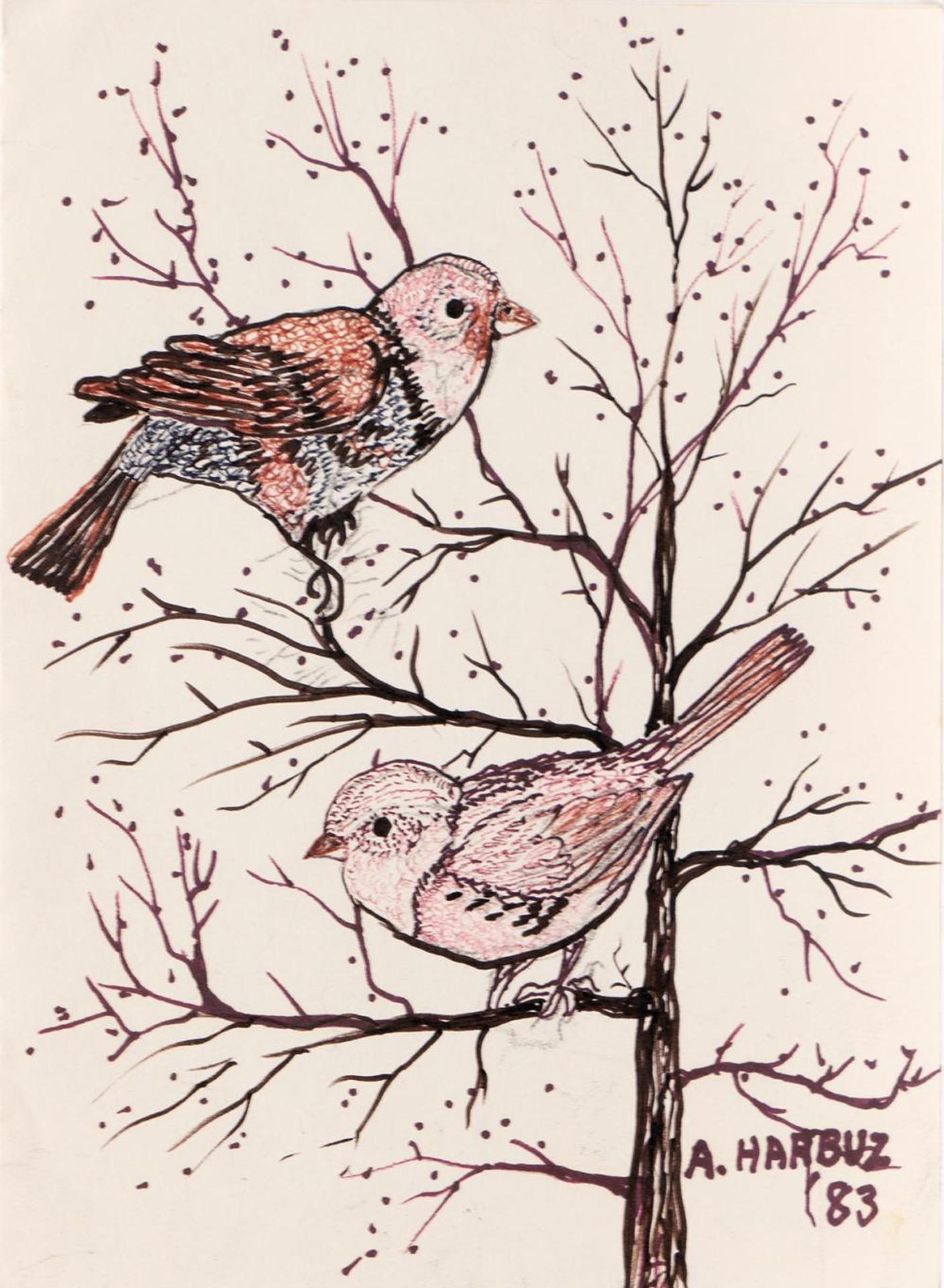 Ann Alexandra Harbuz (1908-1989) - Untitled - Birds