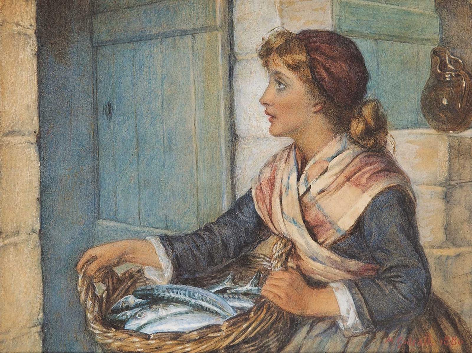 Mary E. Godsall - A Fish Girl, Brittany