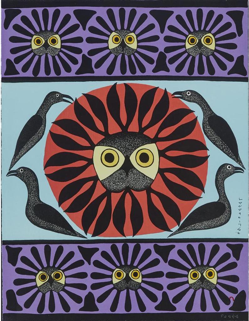 Kenojuak Ashevak (1927-2013) - Owls Treasure