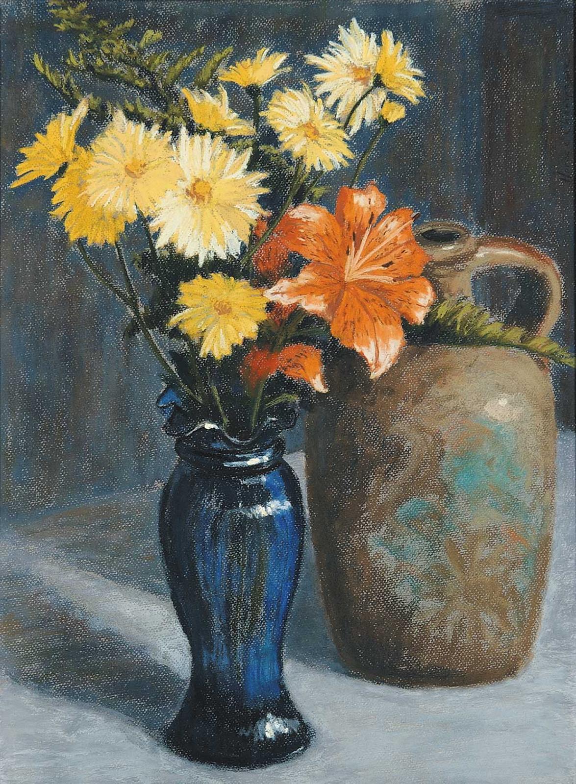 Horace Champagne (1937) - Orange Lily and Blue Vase