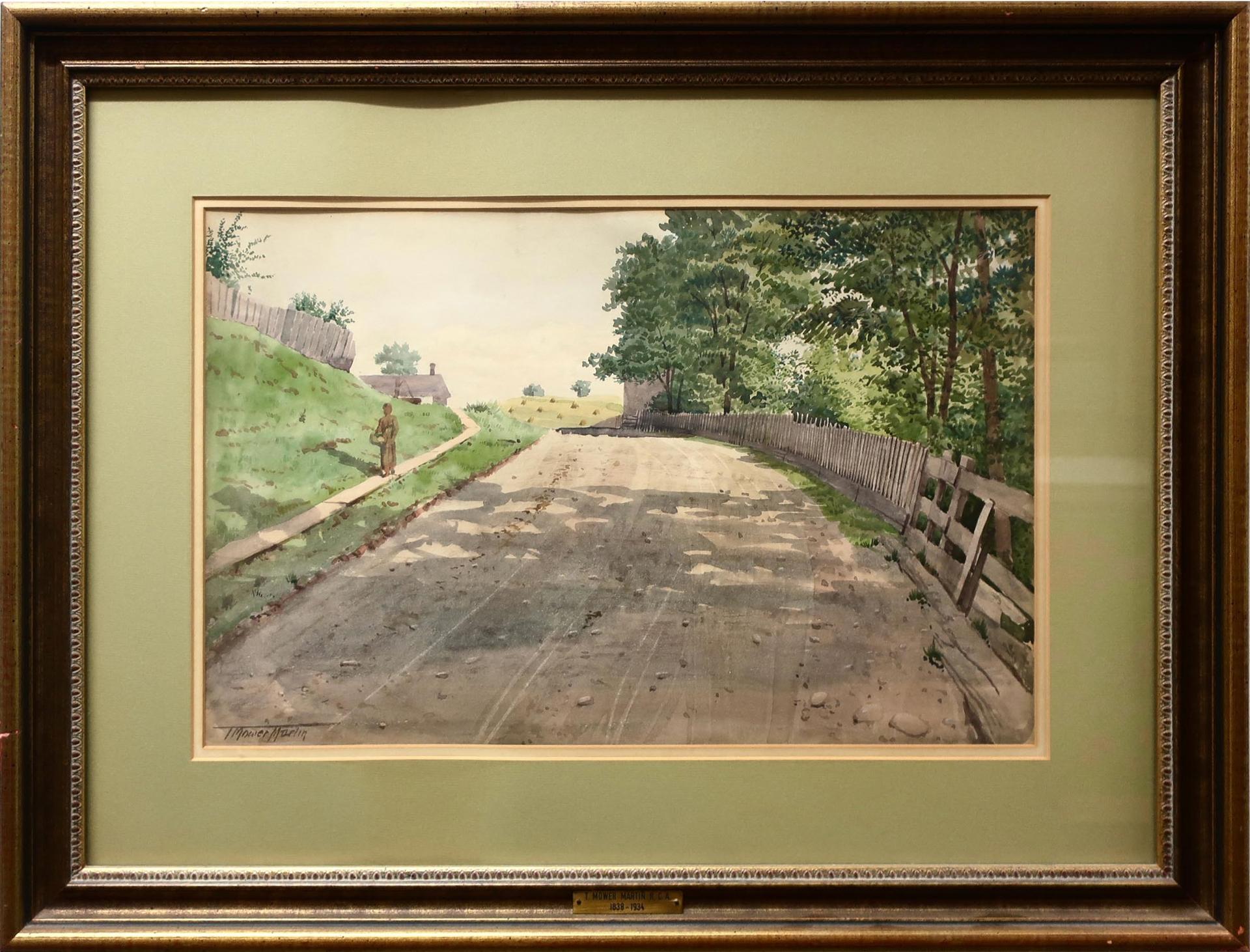 Thomas Mower Martin (1838-1934) - Untitled (Sunlit Village Roadway)