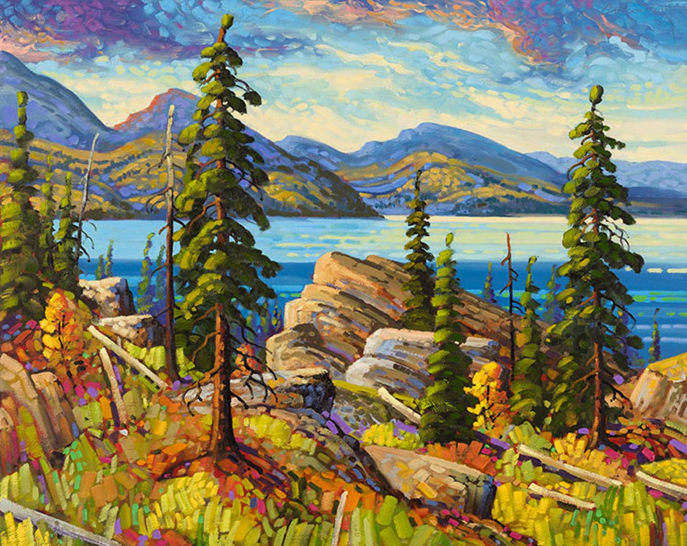 Rod Charlesworth (1955) - Rocky Bluffs Over Okanagan Lake
