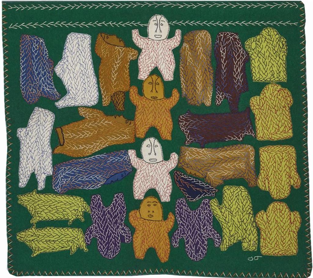 Annie Piklak Taipanak (1931) - Composition With Figures And Animals