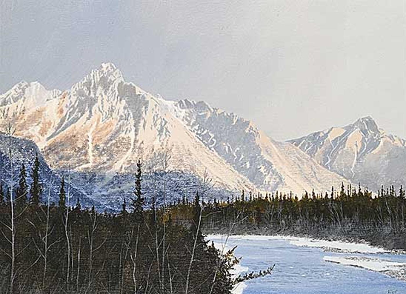 Ted Raftery (1938) - Approaching Snowstorm [From Ribbon Creek Bridge]