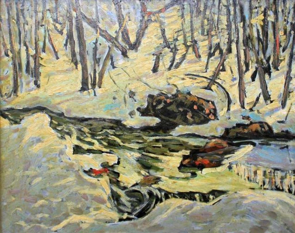 Sylvio Gagnon (1939) - Winter Forest Interior