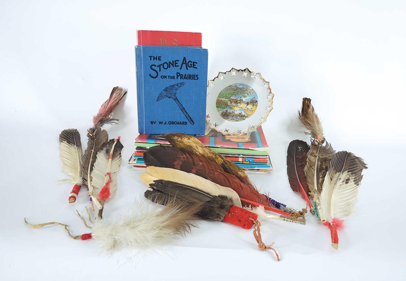 First Nations Basket School - Assorted First Nations Feathers and Other Items