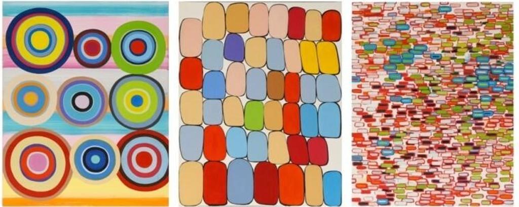 Elizabeth McIntosh (1967) - Three geometric abstract panels