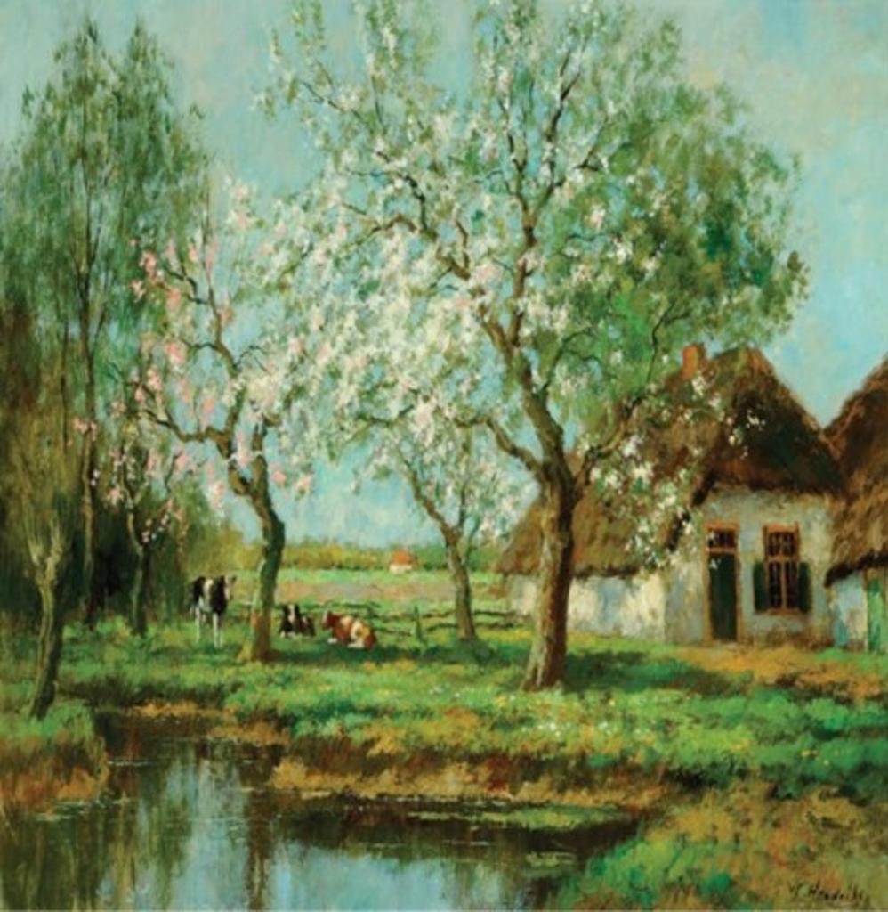 Willem Jr. Hendriks (1888-1966) - Blossom Time at Laren