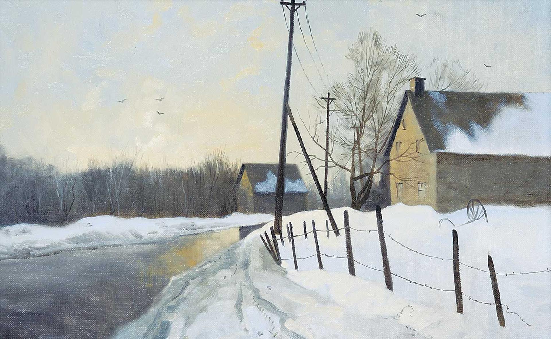 Alexis Arts (1940) - Untitled - Winter Country Road
