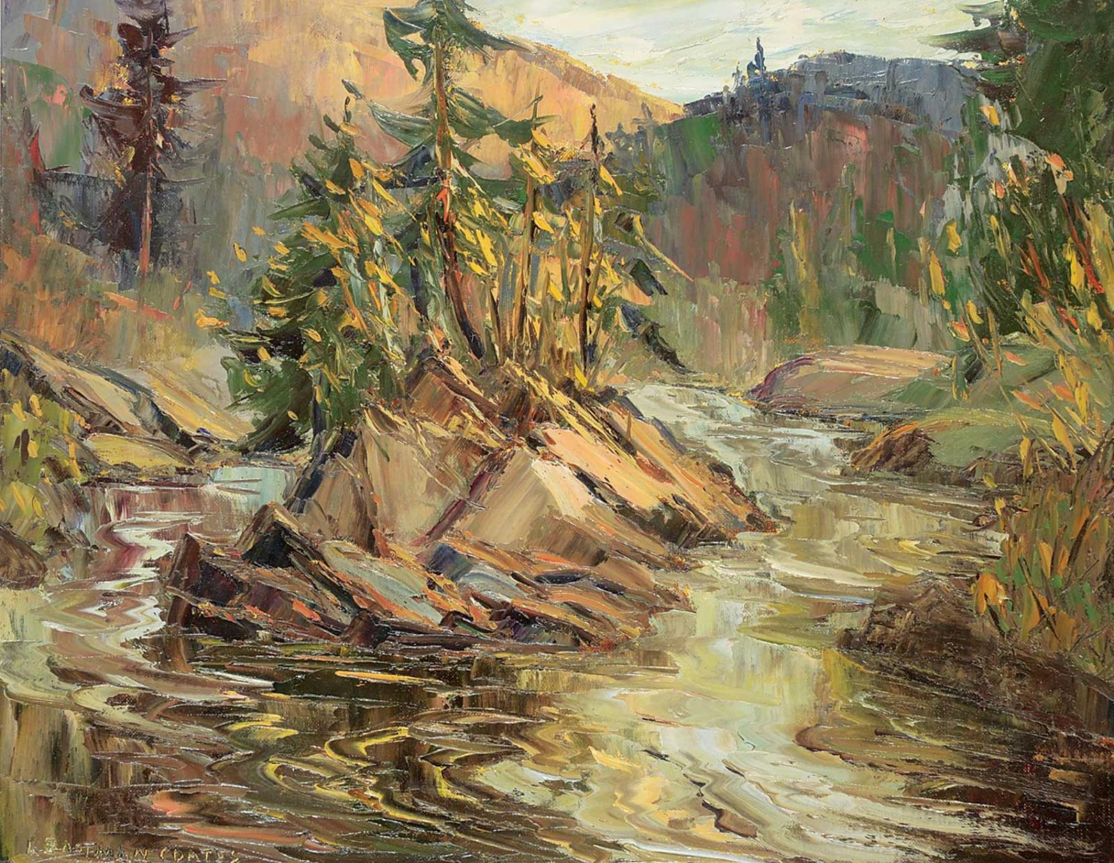 Lois Eastman-Coates - Islet on Little Castor River near St. Marguerite  P.Q.