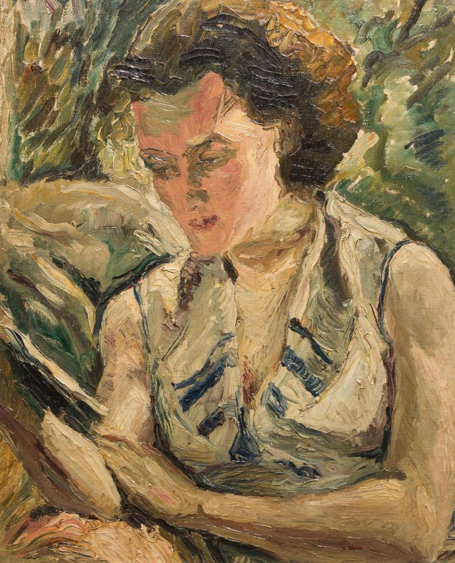 Ronald Ossory Dunlop (1894-1973) - Girl Reading