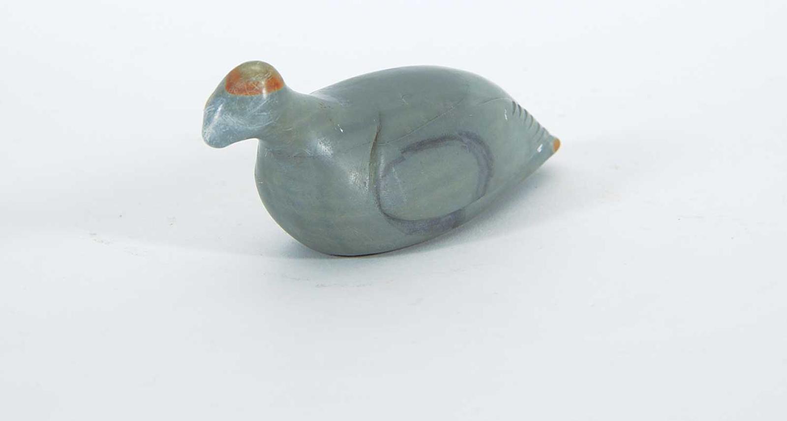 School [Barnabus Arnasungaaq] Inuit - Untitled - Grey and Brown Stone Bird