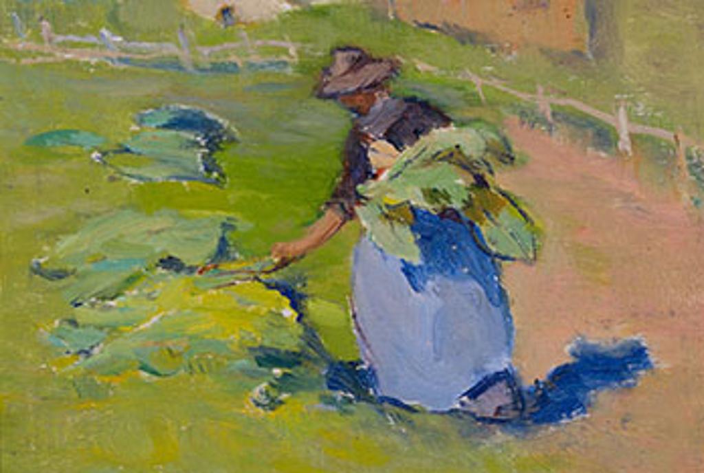 Rita Mount (1888-1967) - Harvesting Tobacco Leaves