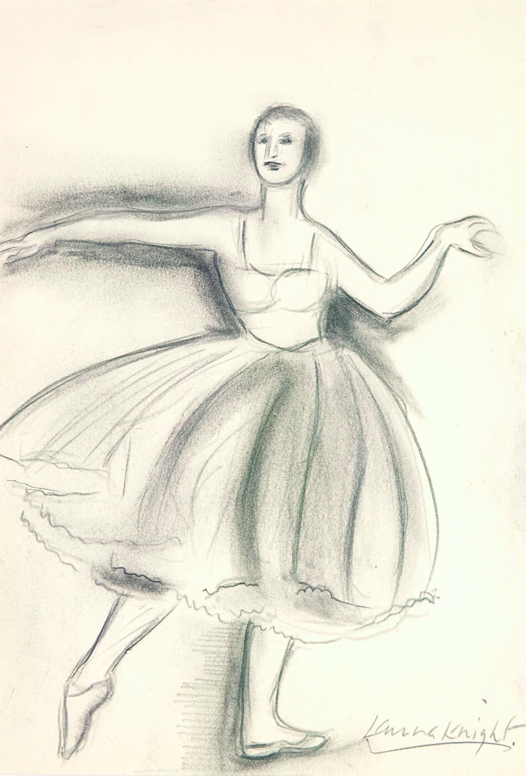 Dame Laura Knight (1877-1970) - Ballet Dancer Practicing