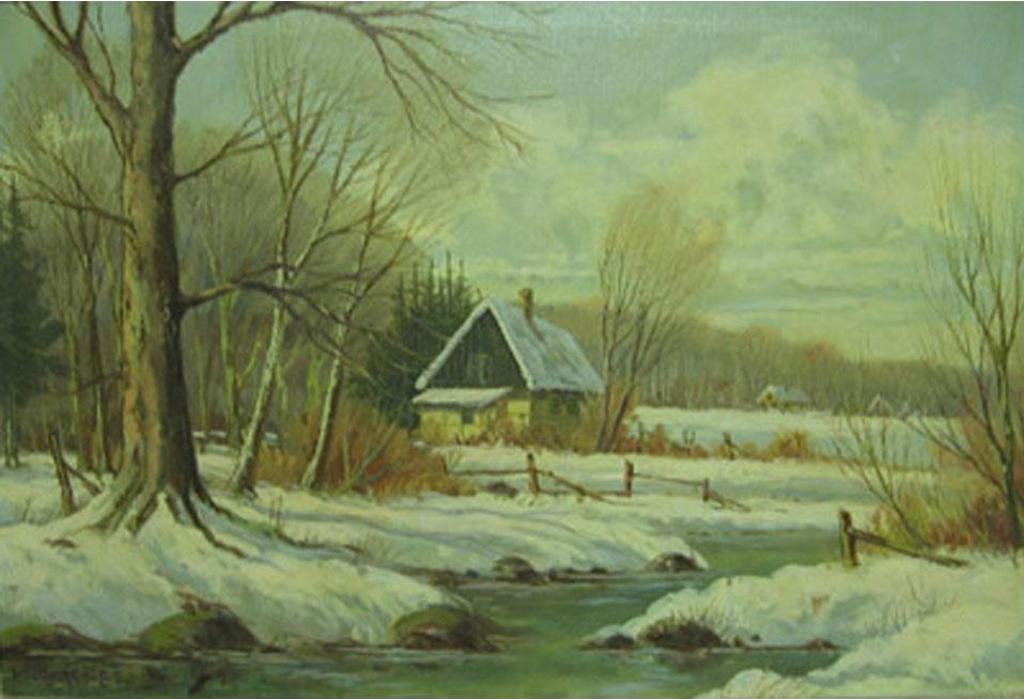 Mila Jensen - Winter Scene With Cabins